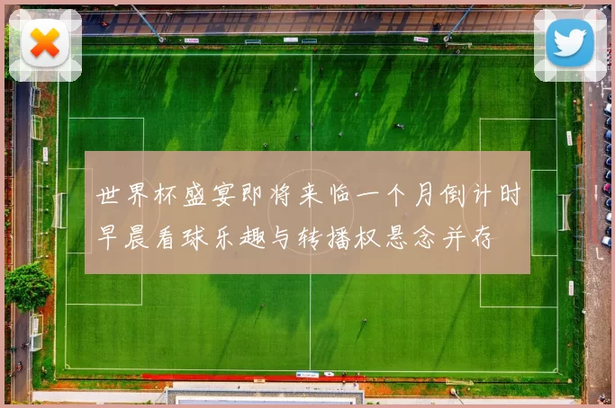 世界杯盛宴即将来临一个月倒计时早晨看球乐趣与转播权悬念并存